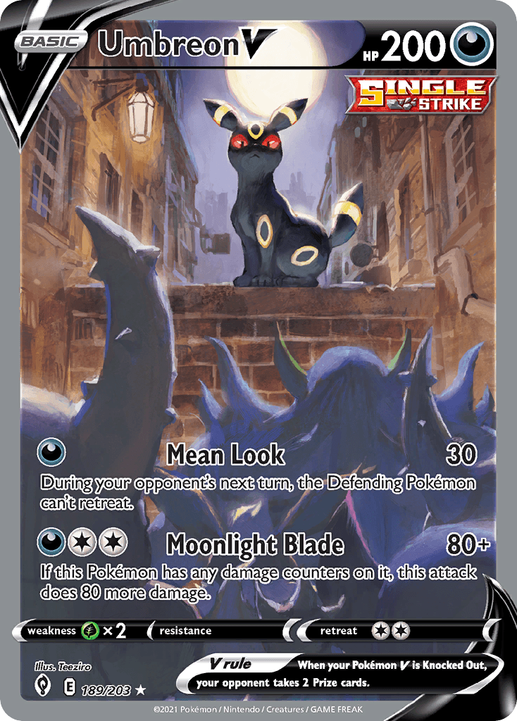 Umbreon V, Evolving Skies 189