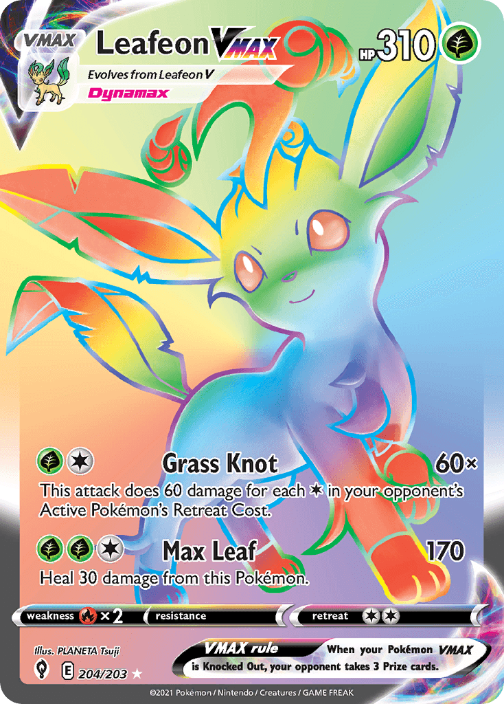 Leafeon VMAX, Evolving Skies 204