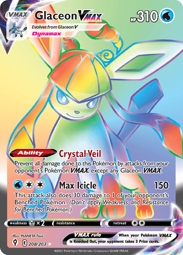 Glaceon VMAX, Evolving Skies 208