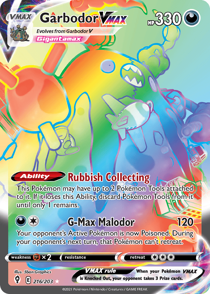 Garbodor VMAX, Evolving Skies 216