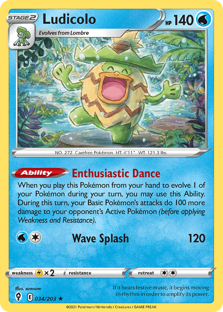 Ludicolo, Evolving Skies 34