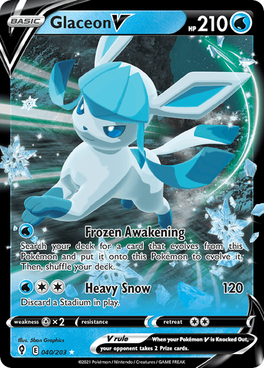 Glaceon V, Evolving Skies 40