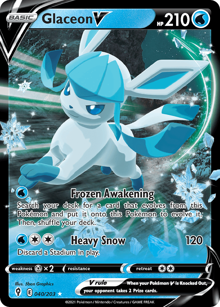 Glaceon V, Evolving Skies 40