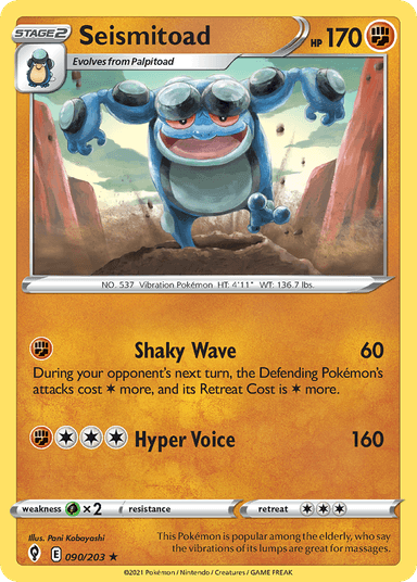 Seismitoad, Evolving Skies 90