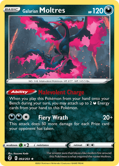 Galarian Moltres, Evolving Skies 93