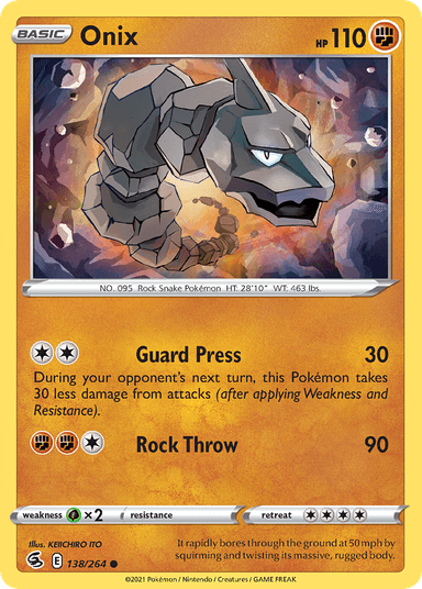 Onix, Fusion Strike 138