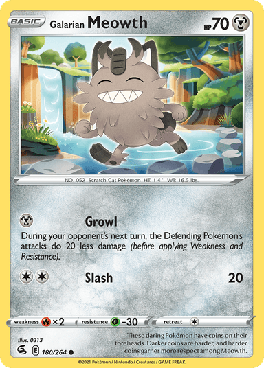 Galarian Meowth, Fusion Strike 180
