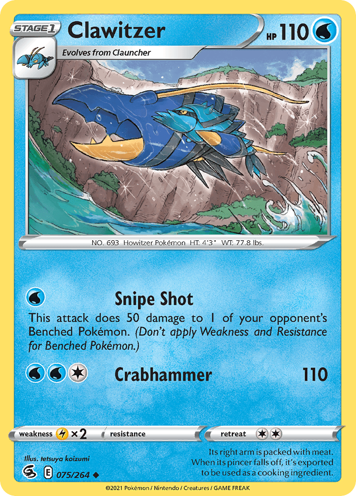 Clawitzer, Fusion Strike 75