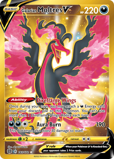 Galarian Moltres V, Brilliant Stars 183