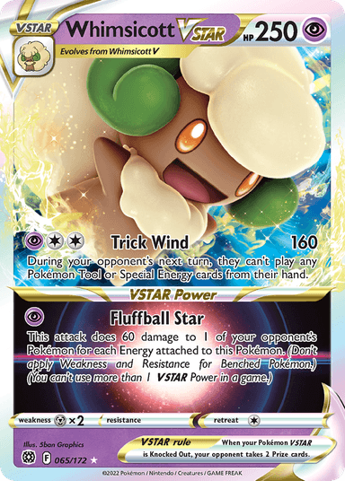 Whimsicott VSTAR, Brilliant Stars 65