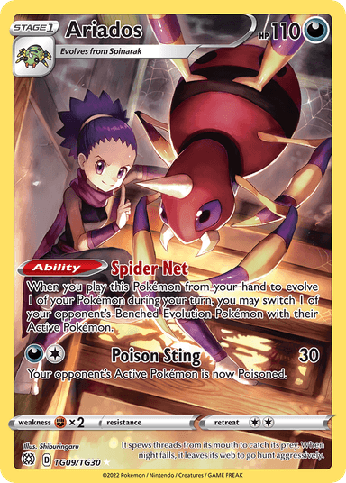 Ariados, Brilliant Stars Trainer Gallery TG09