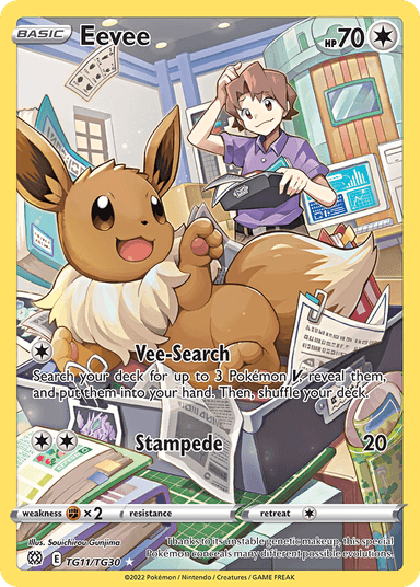 Eevee, Brilliant Stars Trainer Gallery TG11