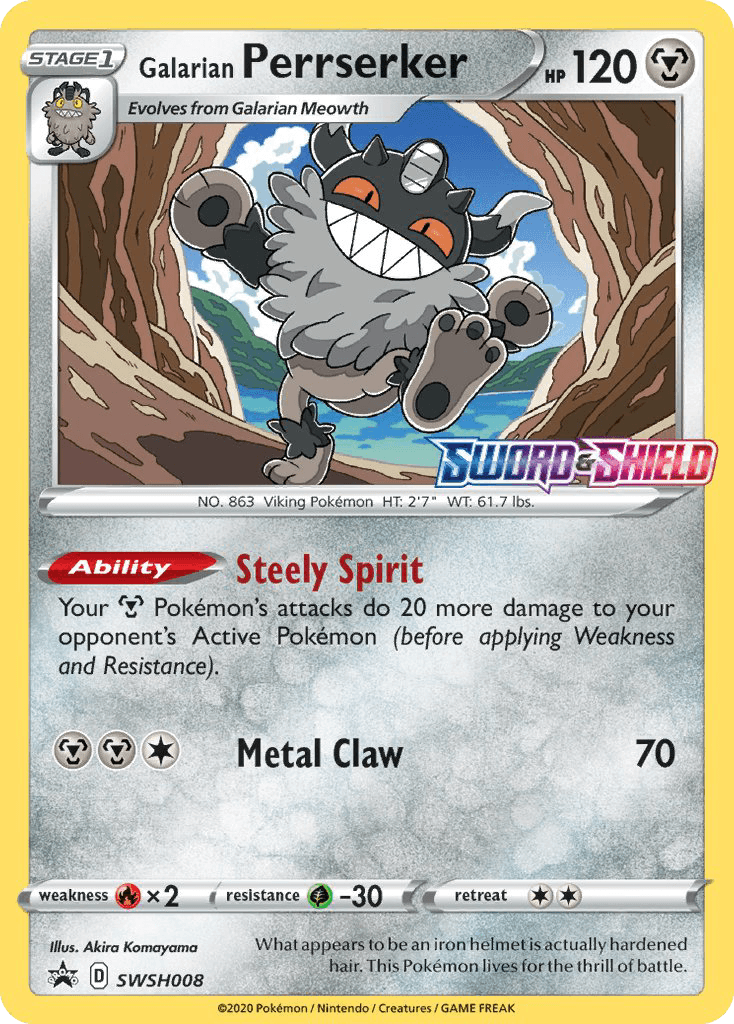 Galarian Perrserker, SWSH Black Star Promos SWSH008