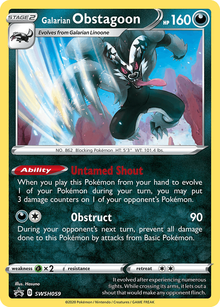 Galarian Obstagoon, SWSH Black Star Promos SWSH059