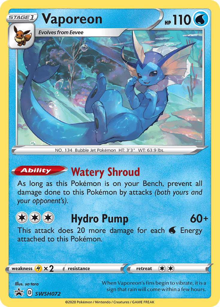 Vaporeon, SWSH Black Star Promos SWSH072