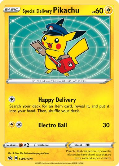 Special Delivery Pikachu, SWSH Black Star Promos SWSH074