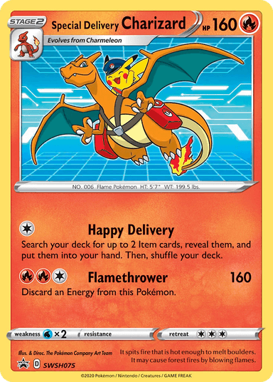 Special Delivery Charizard, SWSH Black Star Promos SWSH075