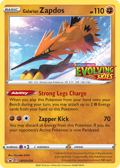 Galarian Zapdos, SWSH Black Star Promos SWSH124