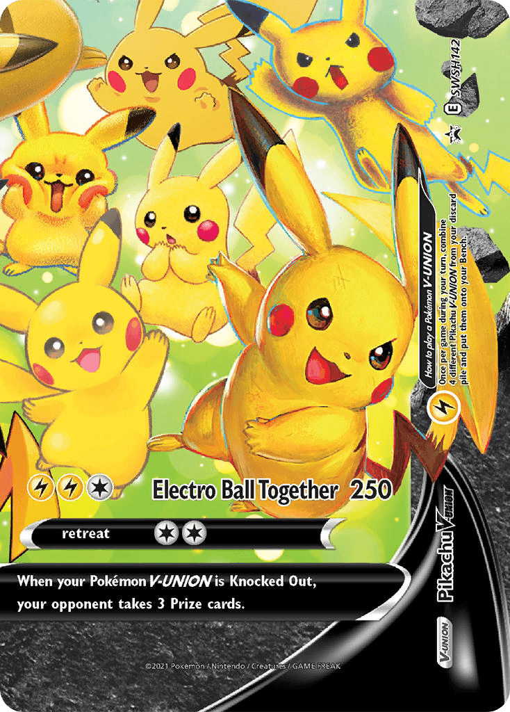 Pikachu V-UNION, SWSH Black Star Promos SWSH142