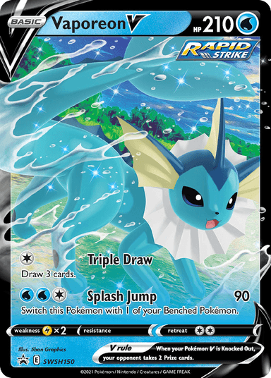 Vaporeon V, SWSH Black Star Promos SWSH150