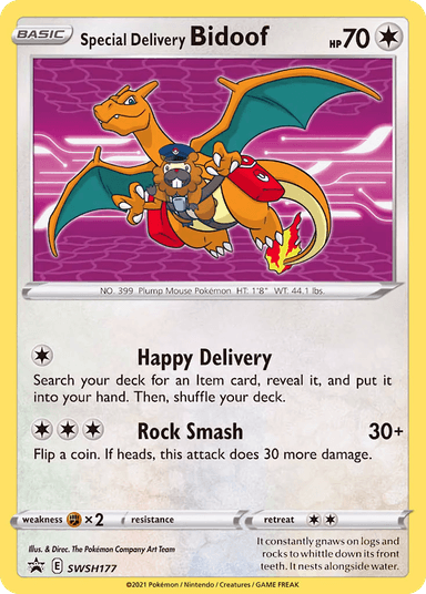 Special Delivery Bidoof, SWSH Black Star Promos SWSH177
