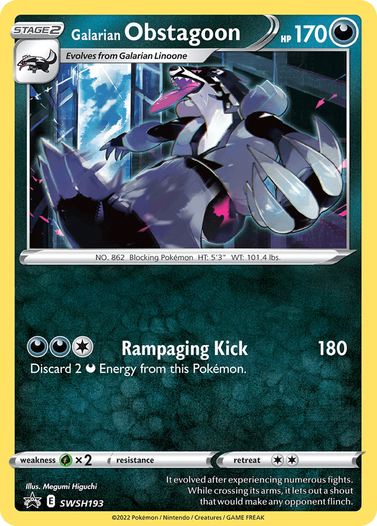 Galarian Obstagoon, SWSH Black Star Promos SWSH193