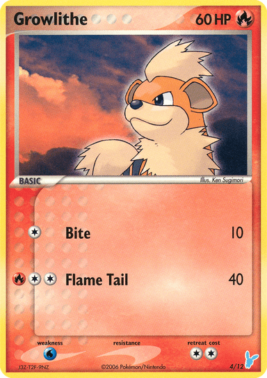 Growlithe, EX Trainer Kit 2 Minun 4