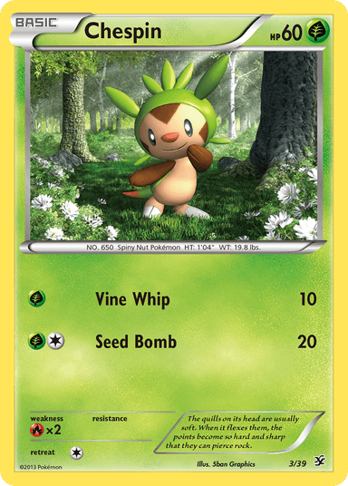 Chespin, Kalos Starter Set 3