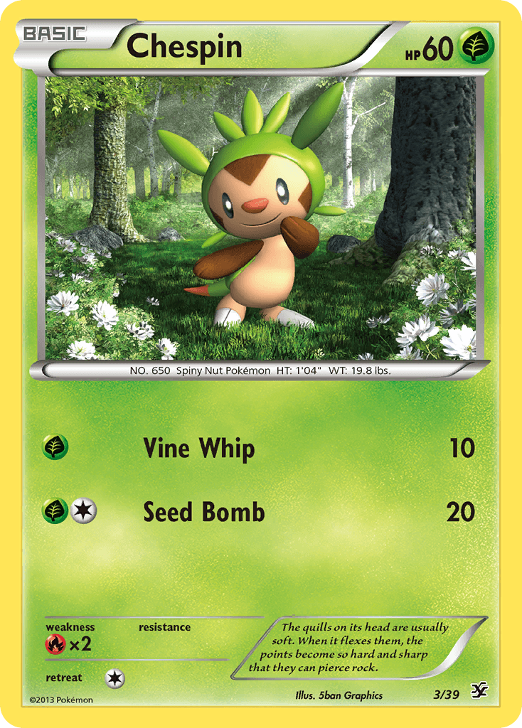 Chespin, Kalos Starter Set 3
