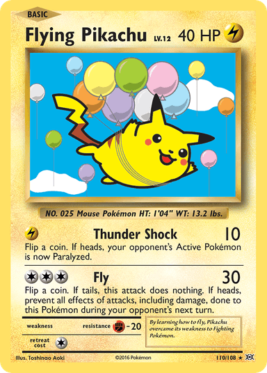 Flying Pikachu, Evolutions 110