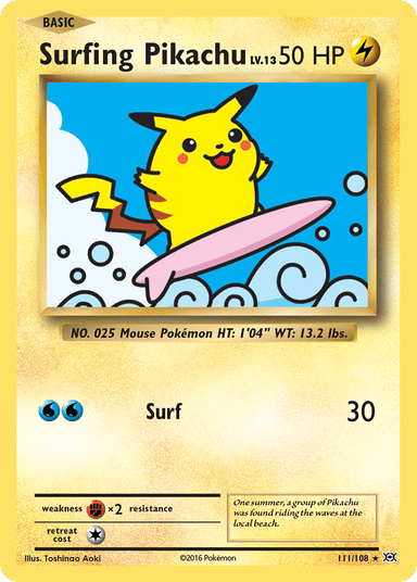 Surfing Pikachu, Evolutions 111