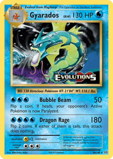Gyarados, Evolutions 34