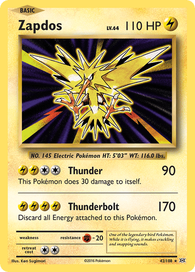 Zapdos, Evolutions 42