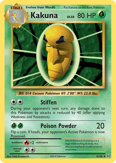 Kakuna, Evolutions 6