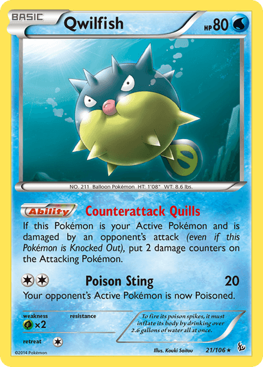 Qwilfish, Flashfire 21