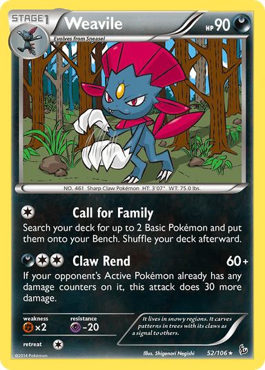 Weavile, Flashfire 52