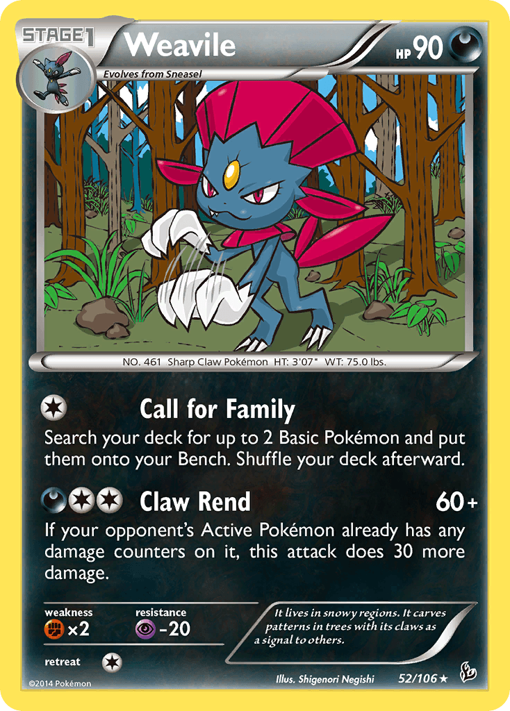 Weavile, Flashfire 52