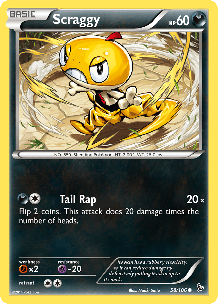 Scraggy, Flashfire 58