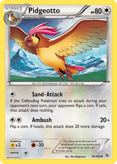 Pidgeotto, Flashfire 76