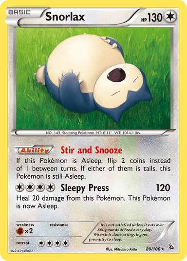 Snorlax, Flashfire 80