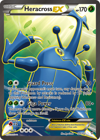 Heracross-EX, Furious Fists 105