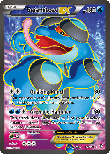Seismitoad-EX, Furious Fists 106