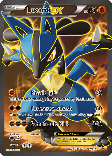 Lucario-EX, Furious Fists 107