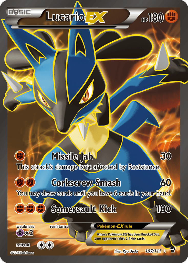 Lucario-EX, Furious Fists 107