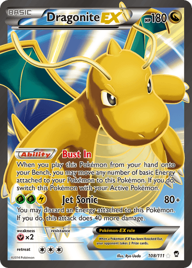 Dragonite-EX, Furious Fists 108