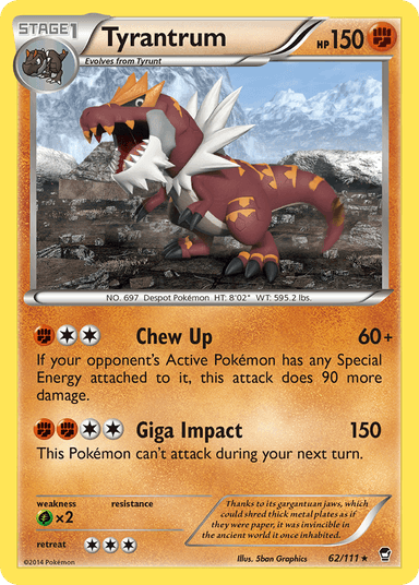 Tyrantrum, Furious Fists 62