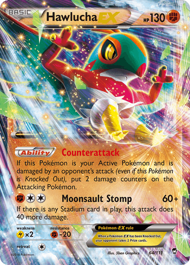 Hawlucha-EX, Furious Fists 64