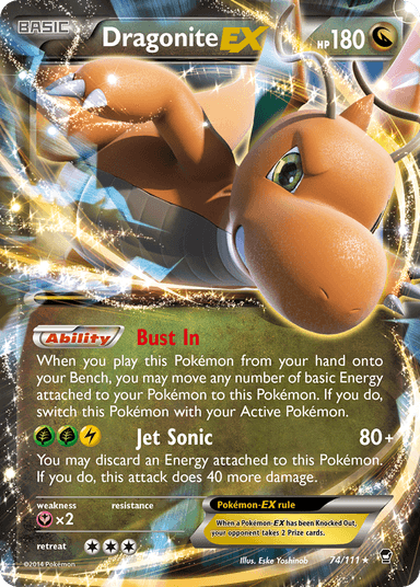 Dragonite-EX, Furious Fists 74