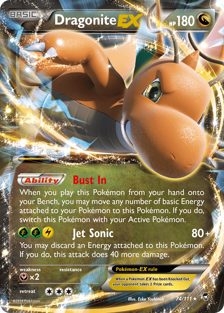Dragonite-EX, Furious Fists 74