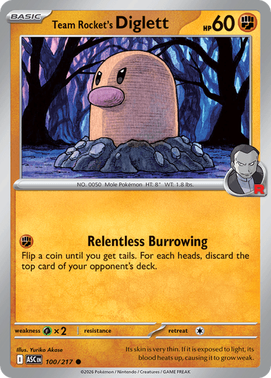 Team Rocket's Diglett, Ascended Heroes 100